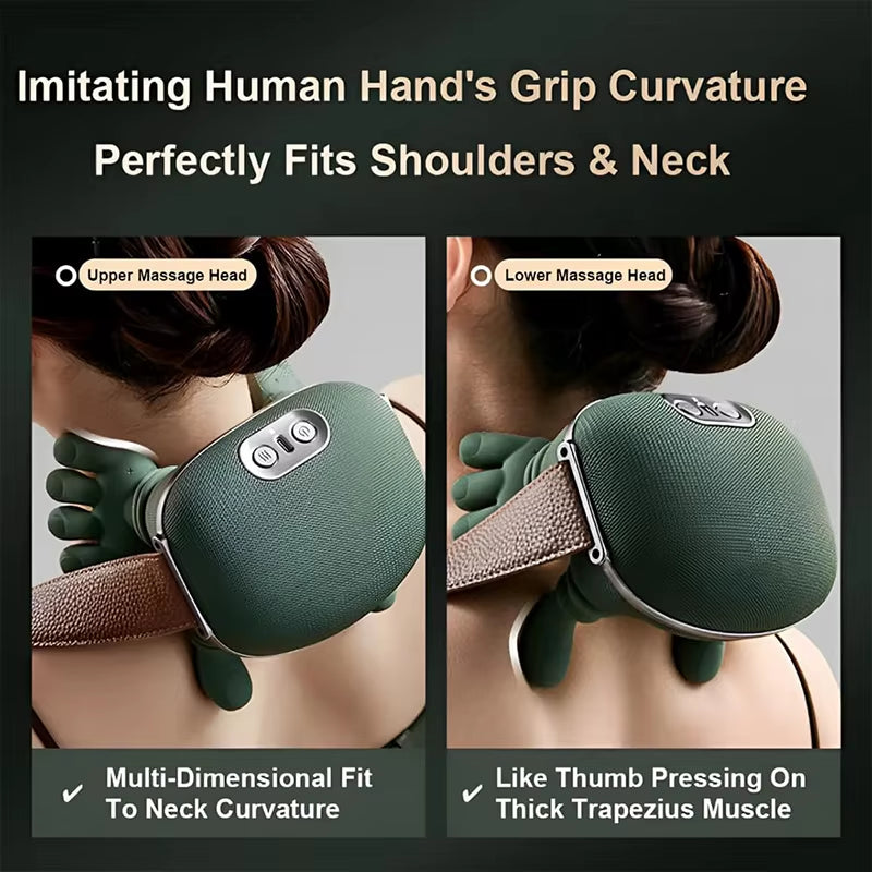 NEW Bionic Neck Shoulder Massager N7 Kneading Massager Shawl 3-Level Modes Neck Cervical Waist Leg Body Muscles Massage Pillow
